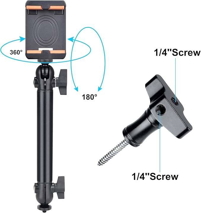 2-Ball-Head Adjustable Outdoor Phone Trail Action Camera Hunting Video Recording Vlogging Time Lapse Mount Serurety Camera Mounting Gear for iPhone Samsung GoPro Insta360 Akaso Blink Arlo