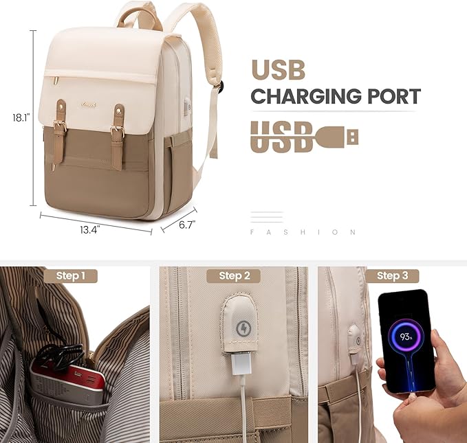 LOVEVOOK Laptop Backpack Purse for Women Fashion Vintage Computer Backpack 17 Inch Large Teacher Nurse Backpack Casual Daypack for Travel Business Work College