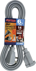 Heavy duty 6 FT Air Conditioner and Major Appliance Extension Cord UL Listed 14 Gauge, 125V, 15 Amps, 1875 Watts GROUNDED 3-PRONGED CORD