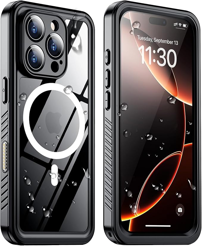 2025 New Designed for iPhone 16 Pro Max Case Waterproof, [Compatible With MagSafe][Built-in Screen & Camera Protector][Full Body Shockproof][IP68 Underwater][Dustproof][Dropproof] Phone Case 6.9"