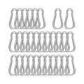 Carabiner, Heavy Duty Galvanized Steel Spring Snap Hook Carabiner Clips with 120LBS Holding Capacity, Ideal for Outdoor, Hammock, Swing and Travel (M4 1.57Inch, 30PCS)
