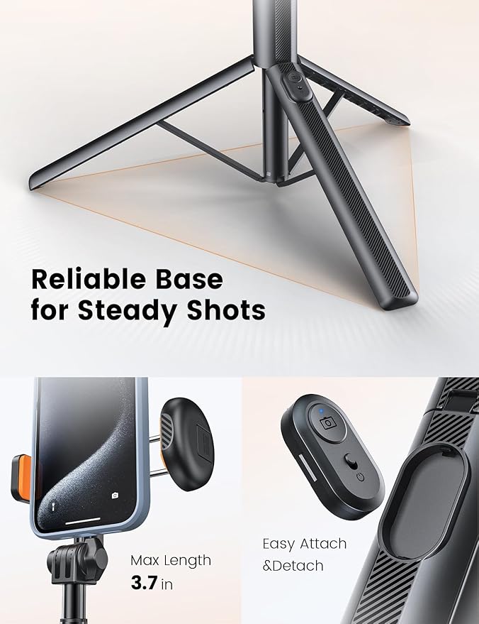 ANXRE 71" Phone Tripod, NT79 Extendable Selfie Stick with 1/4" Camera Mount for Cell Phone＆Camera, Phone Tripod Stand Holder with Remote Compatible with iPhone Android, Camera