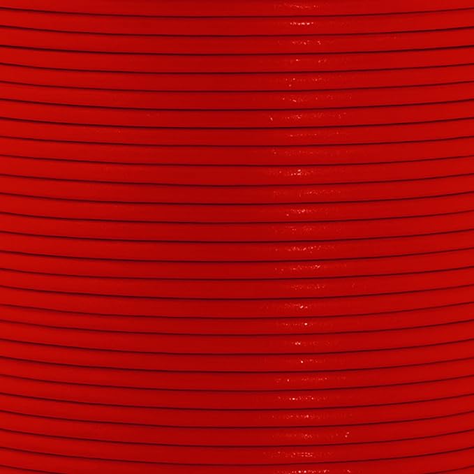 Mandala Crafts Round Cowhide Genuine Red Leather Cord for Jewelry Making Kumihimo Leather Rope Spool - Red String Lace - 20 Yds 1mm Cording