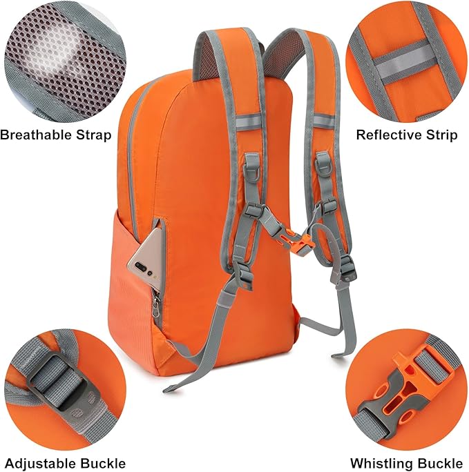 G4Free 24L Lightweight Packable Hiking Backpack Small Sport Travel Daypack Water Resistant for Women Men