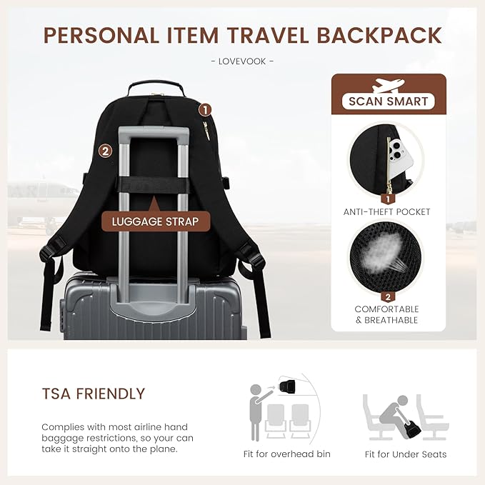 LOVEVOOK Laptop Backpack for Women with Pouch Pocket for Large Capacity Cup,17 Inch Laptop Computer Bag Travel Backpack Purse,Waterproof Work Business Backpack College Teacher Bags,Grayish Purple