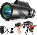 Monocular-Telescope 80x100 High Powered Monoculars High Definition for Adults High Powered with Smartphone Adapter Telescope Hunting Wildlife Bird Watching Travel Camping Hiking-Black1