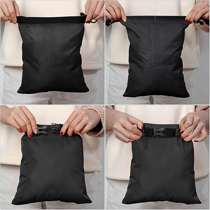 Shappy 6/12 Pcs Waterproof Dry Bags, Lightweight Outdoor Waterproof Dry Stuff Sacks 15/8/5/4/3/2 L and Long Adjustable Shoulder Strap for Kayaking Rafting Boating Hiking Camping