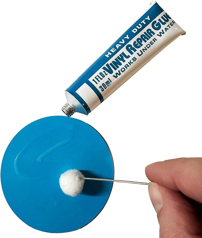 Heavy Duty Vinyl Repair Patch Kit | Vinyl Cement Adhesive Glue and Colored Patches for Inflatables Boat Raft Kayak Air Beds Inflatable Mattress Hole Repair