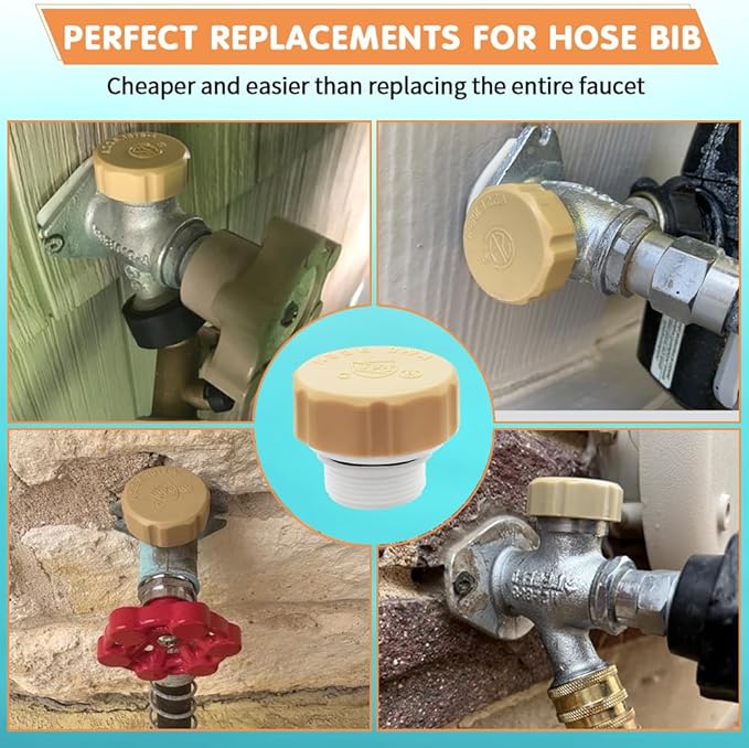2PCS UPC ASSE 1019-A Repair Kit, Vacuum Breaker Repair Kit, Anti Siphon Valve Replacement, ASSE 1019 Outdoor Hose Bib or Faucet Repair kit with 2PCS 3/4"GHT Hose End Caps