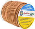 Mandala Crafts Round Genuine Camel Leather Cord for Jewelry Making – 3mm Cowhide Leather Rope String Lace for Kumihimo – 20 Yards Cowhide Craft Cording Spool