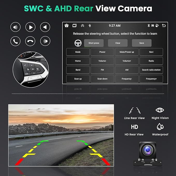 [8-Core 6+128GB] Hikity Android 15 Car Stereo for 2010-2016 Jeep Patriot Compass, 10.1 Inch Touchscreen Radio with Wireless Carplay Android Auto, Bluetooth GPS WiFi 32EQ DSP FM RDS SWC+Backup Cam