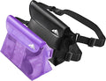 HEETA 2/3/4 Pack Waterproof Pouch with Waist Strap, Screen Touchable Dry Bag with Adjustable Belt for Phone Valuables for Kayaking, Swimming, Snorkeling, Boating, Fishing, Surfing & Beach