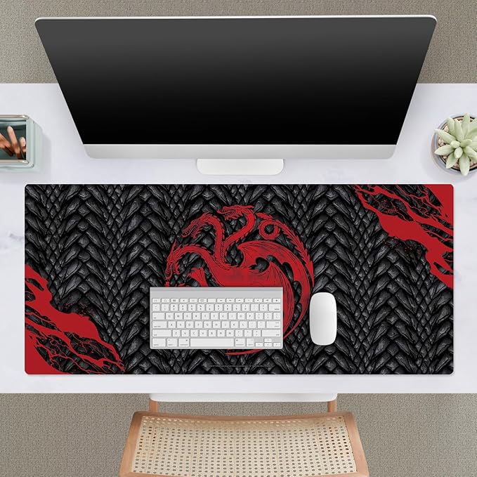 Head Case Designs Officially Licensed HBO Game of Thrones House Targaryen Graphic Art 37.4 x 15.75 x 0.16 inches (900 x 400 mm) - XL Gaming Office Desk PC Keyboard Mouse Mat Pad