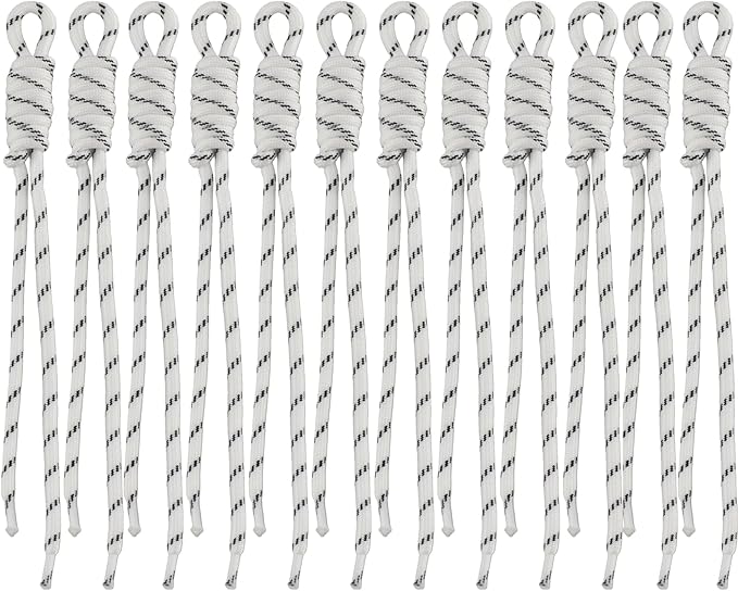 Paracord Keychain Paracord Bag Charm 12pcs Braided Nylon Rope Keychain Cord for Bag Purse Backpack Handbag