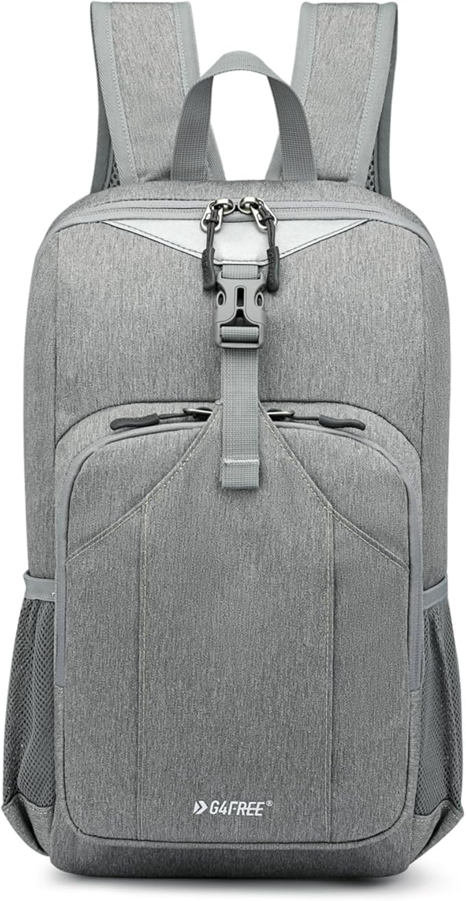 G4Free Mini 10L Hiking Daypack Small Hiking Backpack Cycling Compact Shoulder Backpack Outdoor for Men Women(Light Grey)