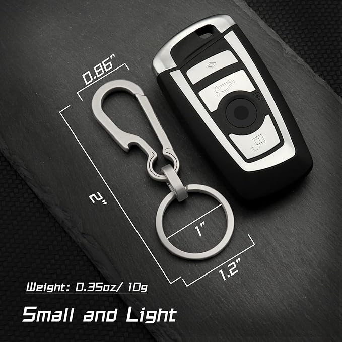 PJYTAC Key Chain Clip Titanium Carabiner Keychain Quick Release Carabiner for Keys Titanium Key Rings Heavy Duty