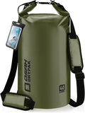 Waterproof Dry Bag, 5L/10L/20L/30L/40L Roll Top Lightweight Storage Backpack with Phone Case for Women & Men, Floating Waterproof Sack for Travel, Swimming, Kayaking, Paddle Board, Camping & Beach