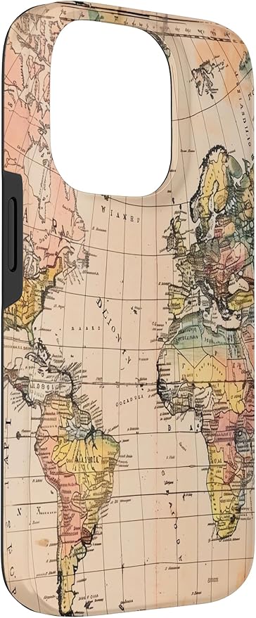World Map ,Old Map of the World Case for iPhone 14 Pro