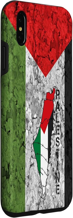 Kufiya PALESTINE Keffiyeh flag, Palestinian Map pattern Case for iPhone XS Max