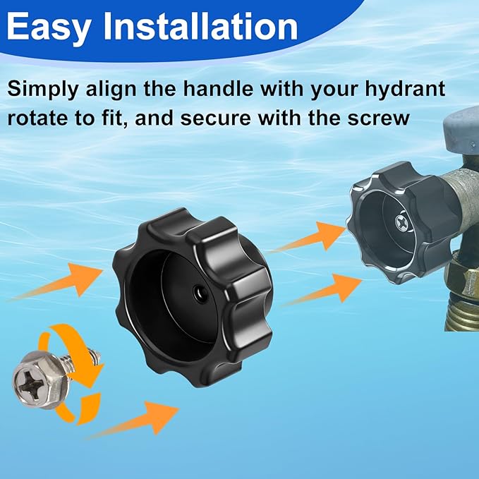 630-7965 Wall Hydrant Handle Kit Fits for Mansfield 500 400 300 Series,Outdoor Faucet Repair Kit(Black)
