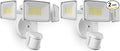Onforu 100W LED Motion Sensor Outdoor Lights, Dusk to Dawn Flood Light Outdoor Motion Sensor, Hardwired Security Lights Floodlights Outside 11000LM 6500K Daylight IP65 Waterproof (White) (Pack of 2)