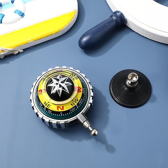 Milisten Dashboard Compass Ball with Suction Cup for Car and Boat Navigation Compact Automotive and Marine Directional Accessory