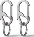 TISUR Titanium Carabiner Keychain Clip, Anti-Lost Key Ring Holder, Self-Locking Metal Gate Clip Key Chain Bottle Opener for Men Women