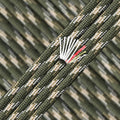 PSKOOK Survival Paracord Parachute Fire Cord Survival Ropes Red Tinder Cord PE Fishing Line Cotton Thread 7 Strands Outdoor 20, 25, 100 Feet