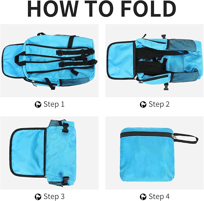 Small Hiking Backpack 35L Travel Lightweight Hiking Packable Daypack Water-Resistant Foldable Backpacks for Women Men Camping (Blue)