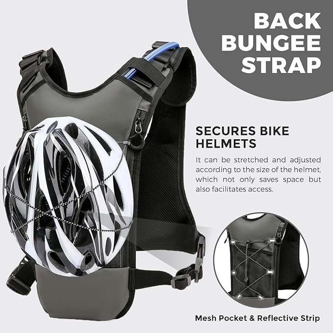 Criuage USA Original Patent Running Hydration Vest Backpack, Lightweight Chest Pack with 2.0L Water Bladder Bag Daypack for Hiking Running Cycling Race Marathon for Women Men