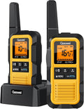 Gaswei G2pro+ IP67 Waterproof Floating Heavy Duty Walkie Talkies Long Range for Adults FRS Double PTT，FM radio,SOS,NOAA weather Rechargeable Two Way Radios 2 watts,VOX,Li-ion Battery (2 Pack - Yellow)