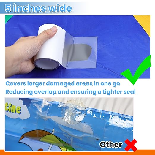 YINTTIAN 3.15" x 5' TPU Waterproof Tape for Repair Inflatables, Heavy Duty Patch Kit for Tent, Pool Float, RV Roof, Duct