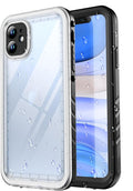 SPORTLINK Waterproof Case for iPhone 11, Full Body Heavy Duty Protection Full Sealed Cover Shockproof Dustproof Built-in Clear Screen Protector Rugged Case for iPhone 11 6.1 Inch Frosted Clear/Black