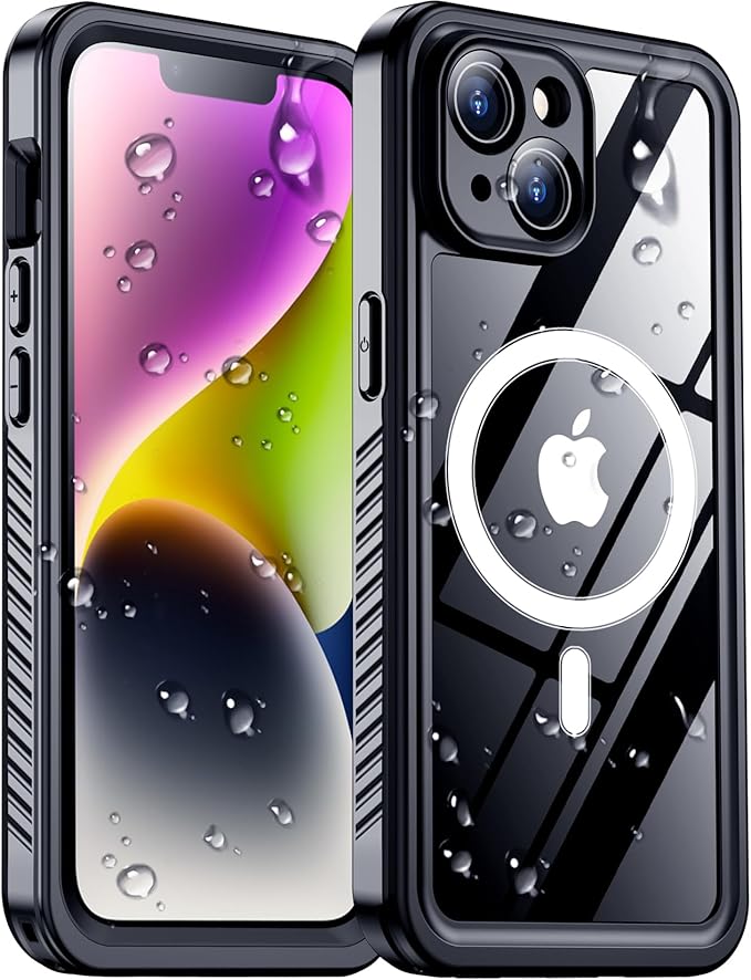 Red2Fire 2024 New Designed for iPhone 14 Case Waterproof,[Compatible with MagSafe][Built-in Camera & Screen Protector][Full Body Shockproof][IP68 Waterproof][Dustproof] Phone Case 6.1"