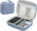 EVA Electronic Accessories Storage Case Large Shockproof Waterproof Storage Bag for Electronics Organizer Portable Cable Storage Bag for Travel or Work(Blue, Single Layer)