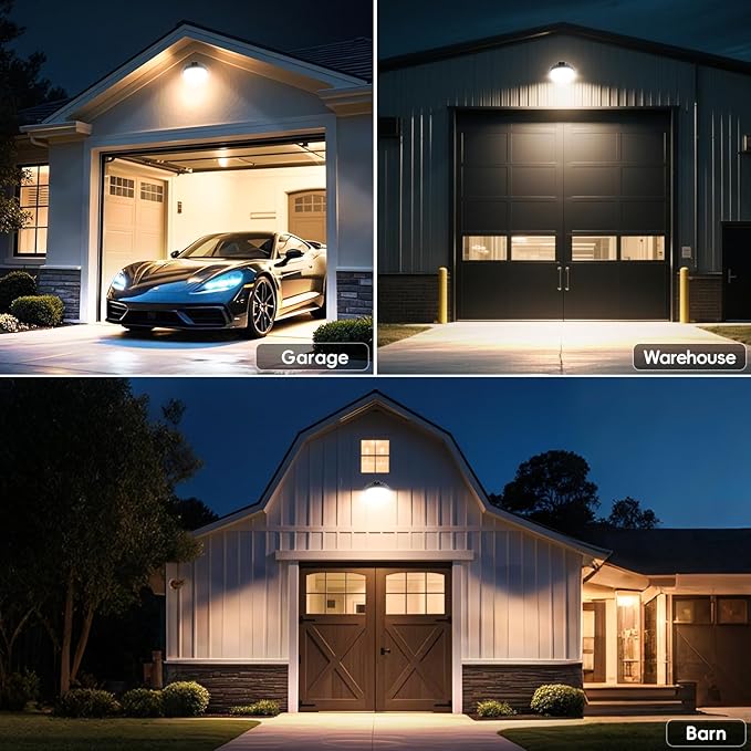 150W 4 Pack 20000LM Dusk to Dawn Outdoor Lighting, LED Barn Lights Outdoor with 150° Adjustable Photocell Pole Light 6500K Flood Light, IP66 Waterproof Area Street Light for Garage Yard