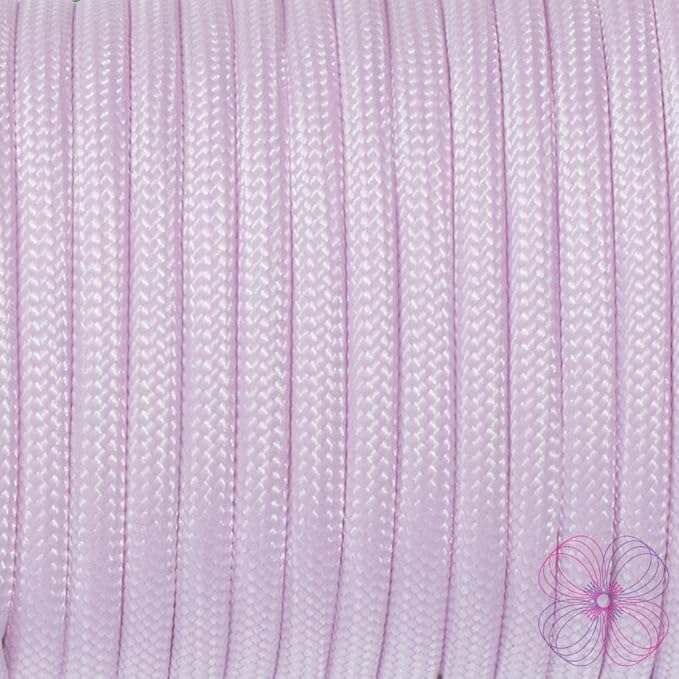 Craft County Glow in The Dark Zesty 21 Strand Luminous 550 Paracord – for DIY Bracelets, Lanyards, and Jewelry (Light Purple, 25 Feet)