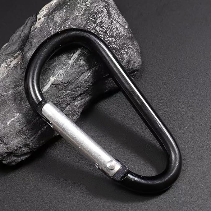 Carabiner Keychain Clip -3" Aluminum Carabiner D Ring, Caribeener Clips, Spring Snap Hook for Keychain Clip