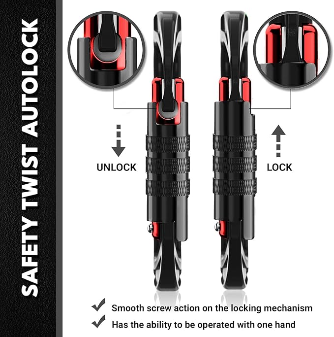 Rhino Produxs 12kN (2697 lbs) Heavy Duty Carabiner Clips, for Securing Pets, Outdoor, Camping, Hiking, Hammock, Dog Leash Harness, Keychains