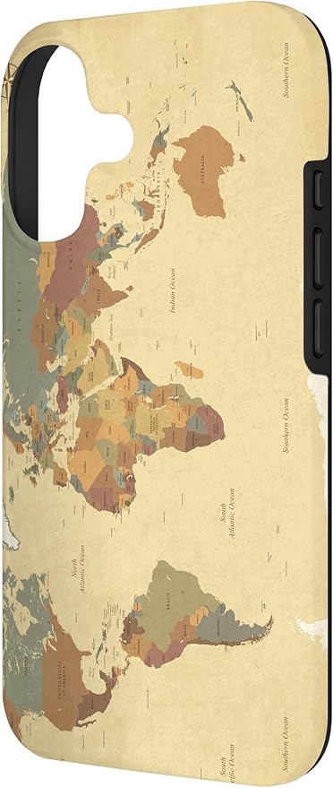 Globe Map Smartphone Cell Cover Gift World Map Pattern Phone Case for iPhone 17