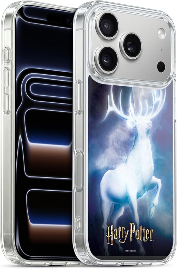 Head Case Designs Officially Licensed Harry Potter Stag Patronus Prisoner of Azkaban II Gel Case [Military Grade Protection] Compatible with Apple iPhone 17 Pro