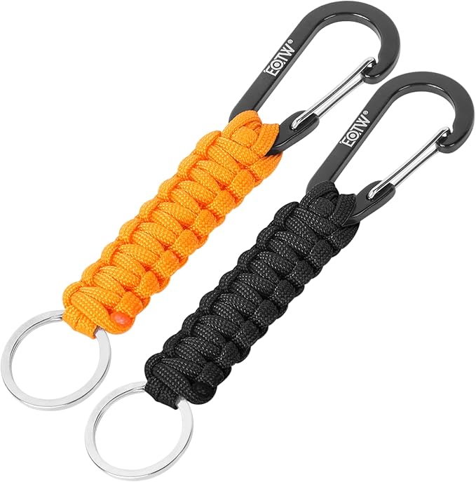 EOTW Paracord Keychain for Men Women Paracord Carabiner Backpack Keychain with Aluminum Clip for Camping Hiking Outdoor Gear