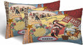 Cowgirls Wild West Pillow Covers 12 X 20 Far East Rodeo Round Up Win Ride Horse Race Wreath Cool Set of 2 Pillow Cases Outdoor Throw Cushion Pillowcases Decor Home Bed Sofa Couch Hotel