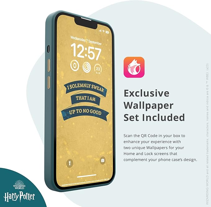 MobyFox Harry Potter Marauder's Map Phone Case - Officially Licensed, Compatible with iPhone 13 Mini