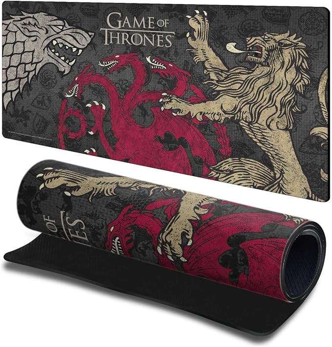 Head Case Designs Officially Licensed HBO Game of Thrones Stark, Targaryen, Lannister Graphic Art 23.62 x 11.81 x 0.12 inches (600 x 300 mm) - L Gaming Office Desk PC Keyboard Mouse Mat Pad