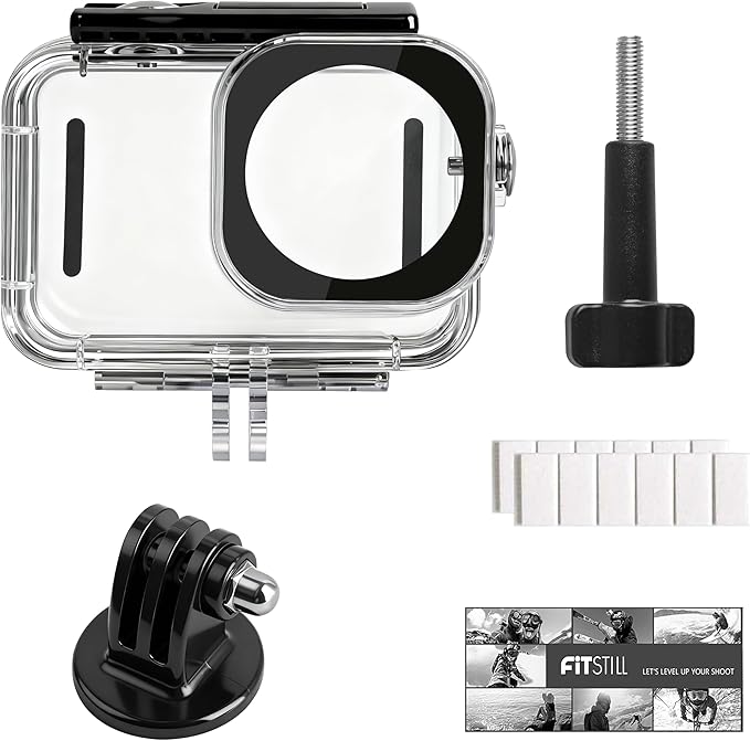 FitStill Waterproof Diving Case Only for DJI OSMO Action 6,196FT/60M Underwater Shell Anti-Scratch Invisible Dive Protective Cover Housing with 1/4 Adapter Mount Action6 Camera Accessory