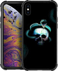 for iPhone X/Xs Case, Skeleton Winding Snake Pattern Graphic Design Girl Boy Soft Silicone Hard Acrylic Shock Protection for iPhone X/Xs