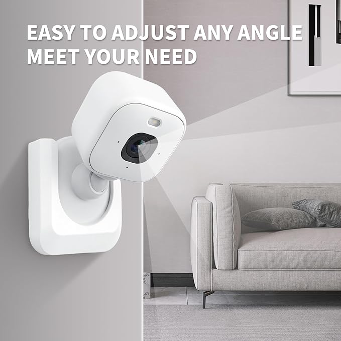 Blink Mini 2K+ No Drill Wall Mount Bracket for Blink Mini 2K+ Indoor Camera,No Screw Adhesive Camera Mount for Indoor Outdoor Camera 3Pack (Camera Not Included) White