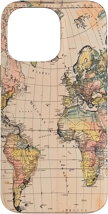 World Map ,Old Map of the World Case for iPhone 14 Pro Max