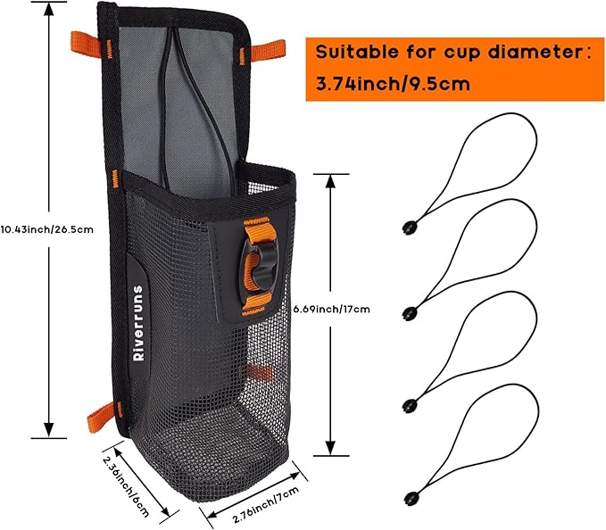 5001 Mesh Storage Kayak Storage Comparments Attaches to Kayak Seat or T-Track